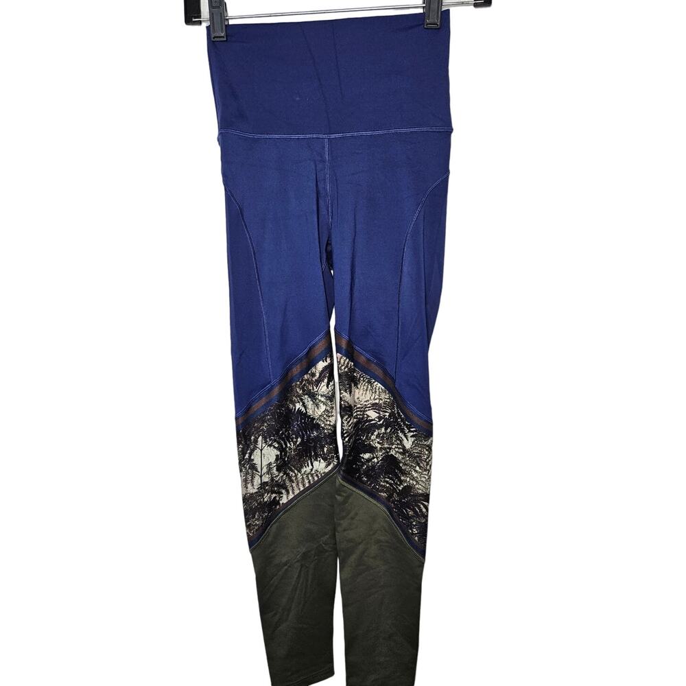 Wear It To Heart Jaxon Green Botanical Print Yoga Leggings Small S